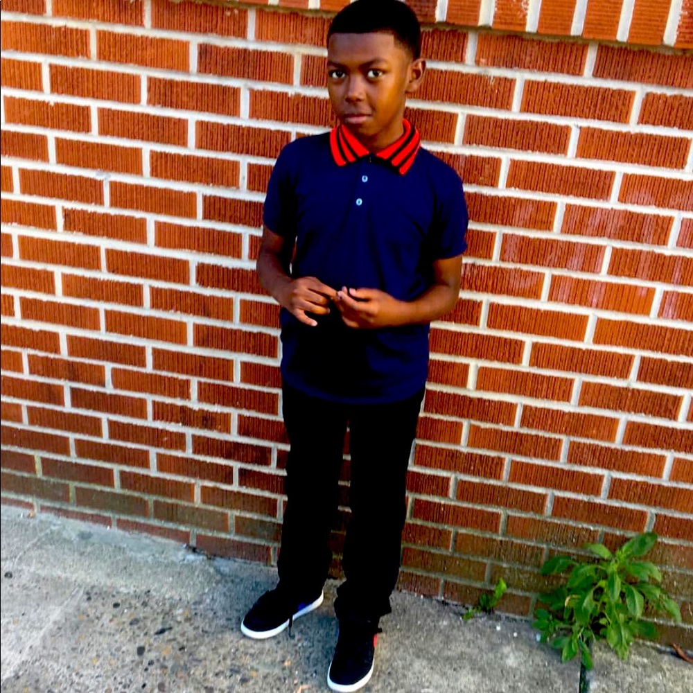 Navy Blue Gucci Kids Polo shirt